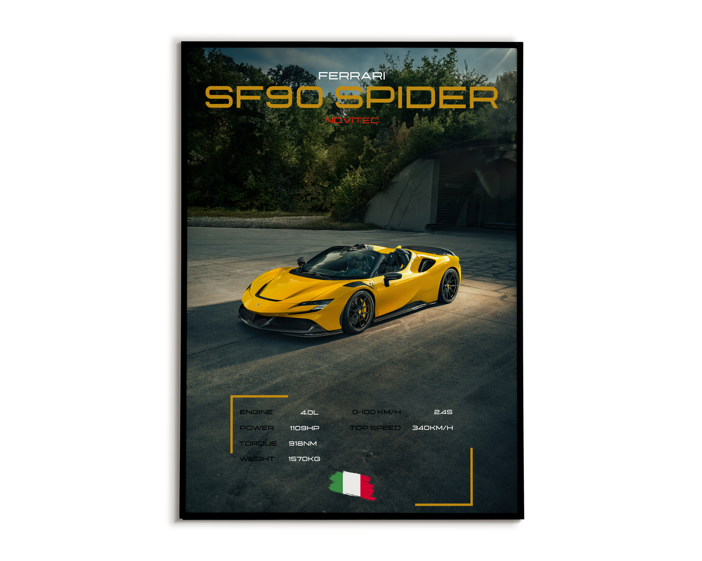Plakat Ferrari SF90 Spider NOVITEC