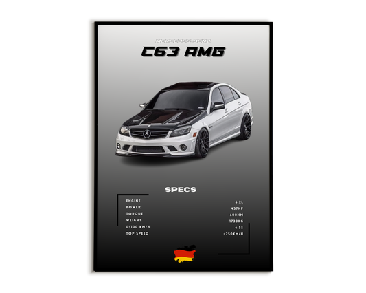 Plakat Mercedes-Benz C63 AMG W204