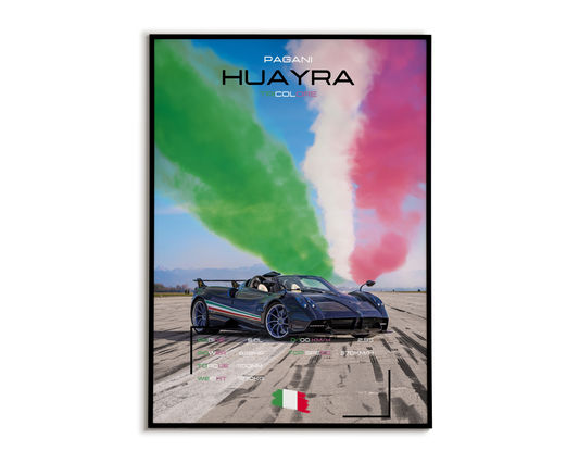 Plakat Pagani Huayra Tricolore