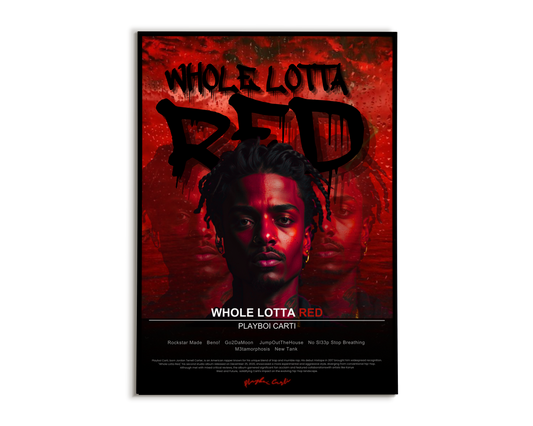 Plakat Playboi Carti "WHOLE LOTTA RED"