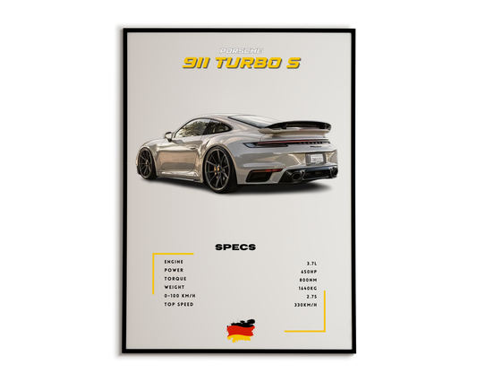 Plakat Porsche 911 Turbo S