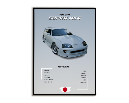 Plakat Toyota Supra Mk4