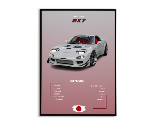 Plakat Mazda Rx7
