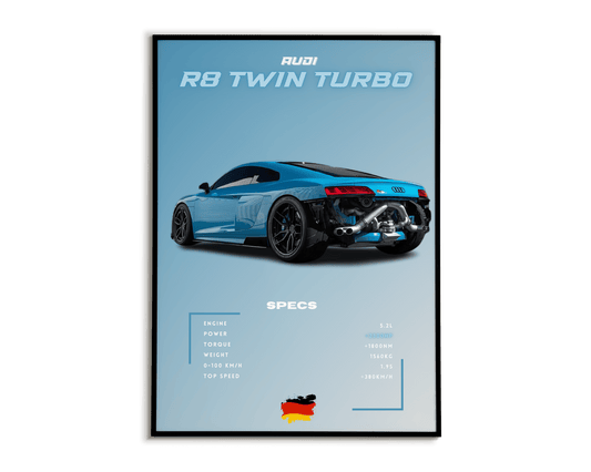 Plakat Audi R8 Twin Turbo