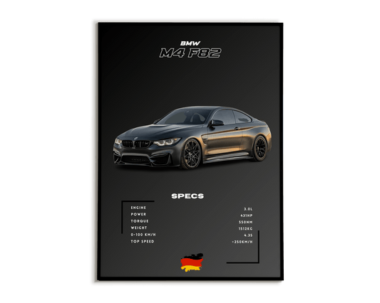 Plakat BMW M4 F82