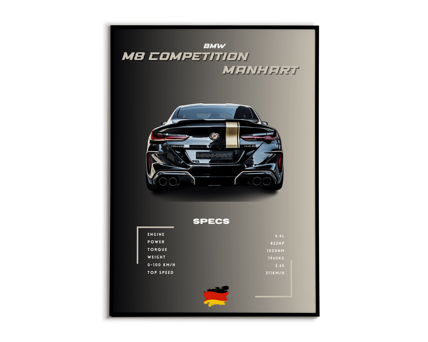 Plakat Bmw M8 Competition Manhart