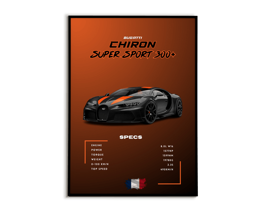 Plakat Bugatti Chiron Super sport 300+ - Plakartify
