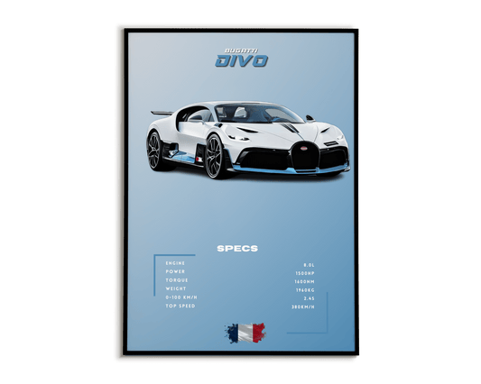 Plakat Bugatti Divo - Plakartify