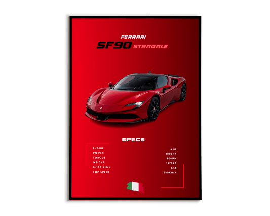 Plakat Ferrari SF90 Stradale - Plakartify