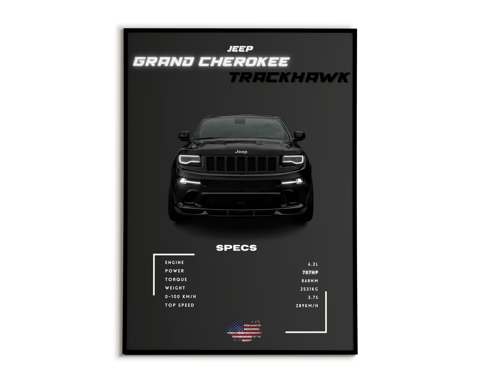 Plakat Jeep Grand Cherokee Trackhawk - Plakartify