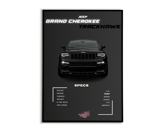 Plakat Jeep Grand Cherokee Trackhawk - Plakartify